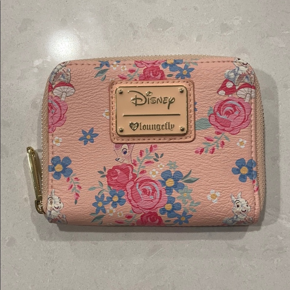 Loungefly Disney Bambi Floral Half-Zip Wallet